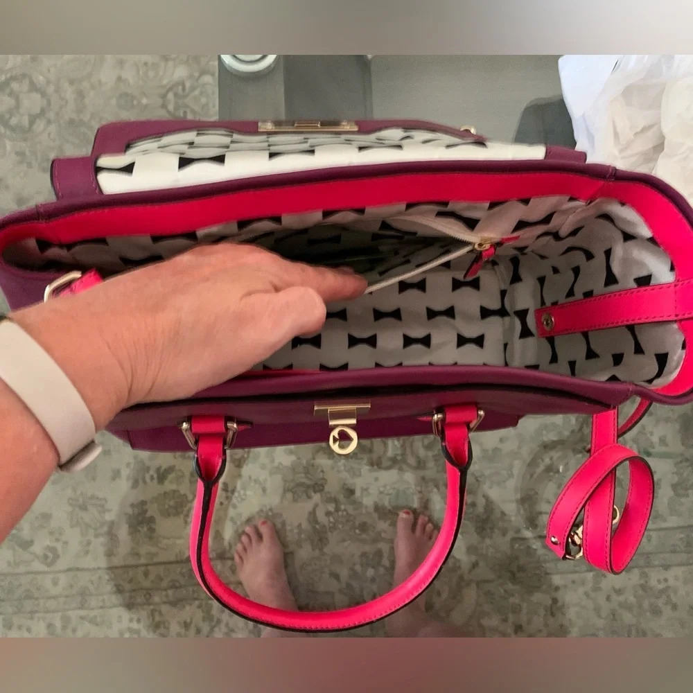 NWOT Kate Spade New York Moody Catherine Street Joanie Plum/Barbie Pink Satchel